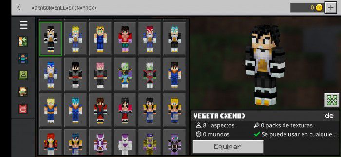 DragonBall Skin Pack (1.19) - MCPE/Bedrock 3