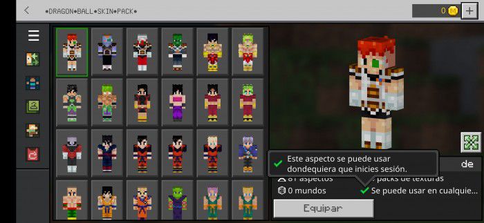 DragonBall Skin Pack (1.19) - MCPE/Bedrock 4