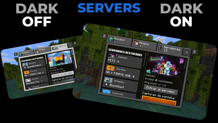 Dark Mode UI Texture Pack (1.19) - MCPE/Bedrock 7