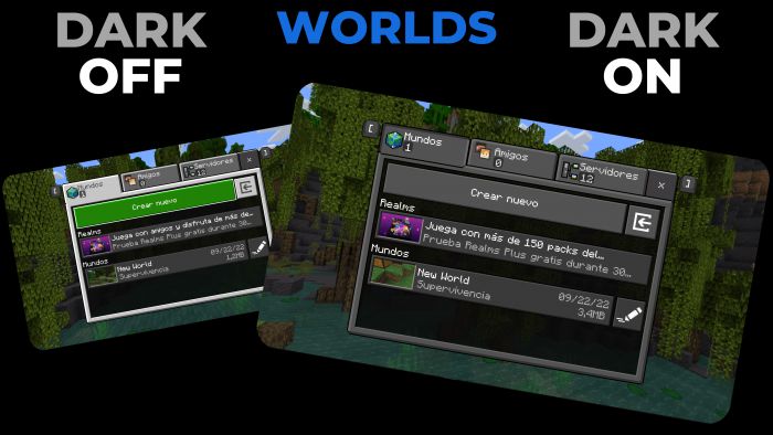 Dark Mode UI Texture Pack (1.19) - MCPE/Bedrock 8