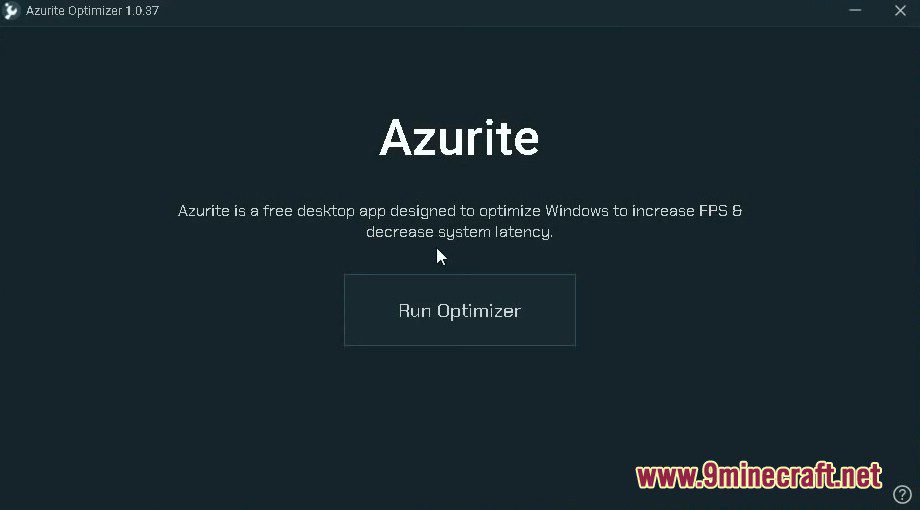 Azurite Optimizer Client - Increase FPS & Decrease System Latency 2