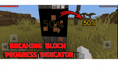 Breaking Block Progress Indicator Texture Pack (1.19) – MCPE/Bedrock Thumbnail