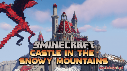 Castle In The Snowy Mountains Map (1.21.1, 1.20.1) – Amazing Castle Build Thumbnail