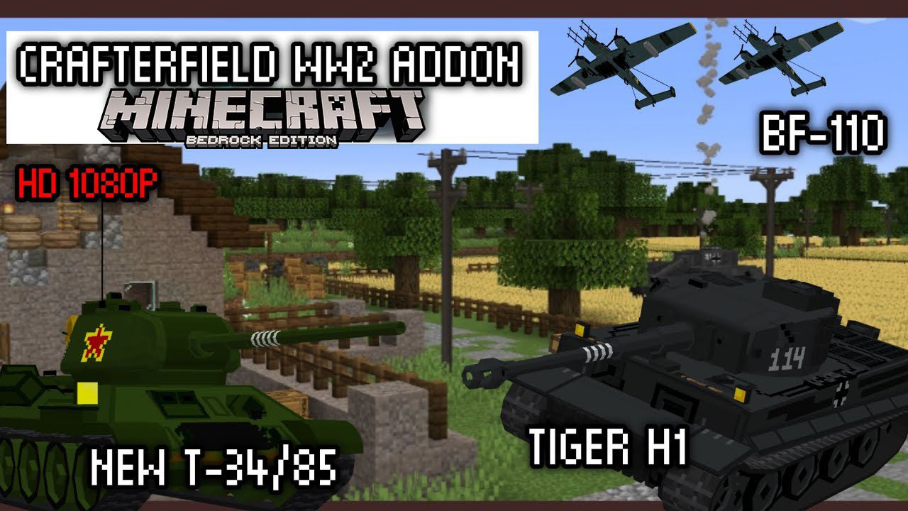 Crafterfield WW2 Addon (1.19) - MCPE/Bedrock Mod 1