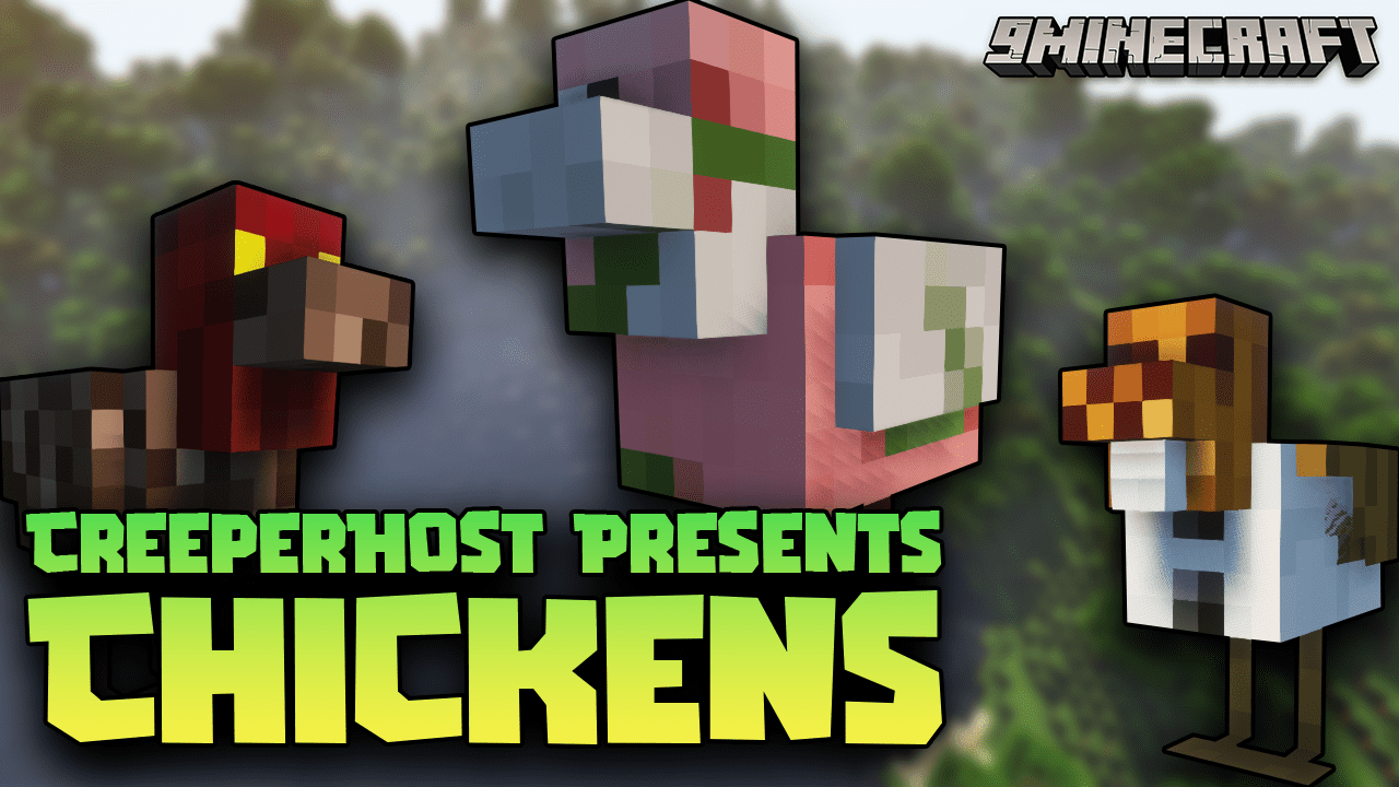 CreeperHost Presents Chickens Mod (1.19.2, 1.18.2) - Chickens Are Less Noisy 1
