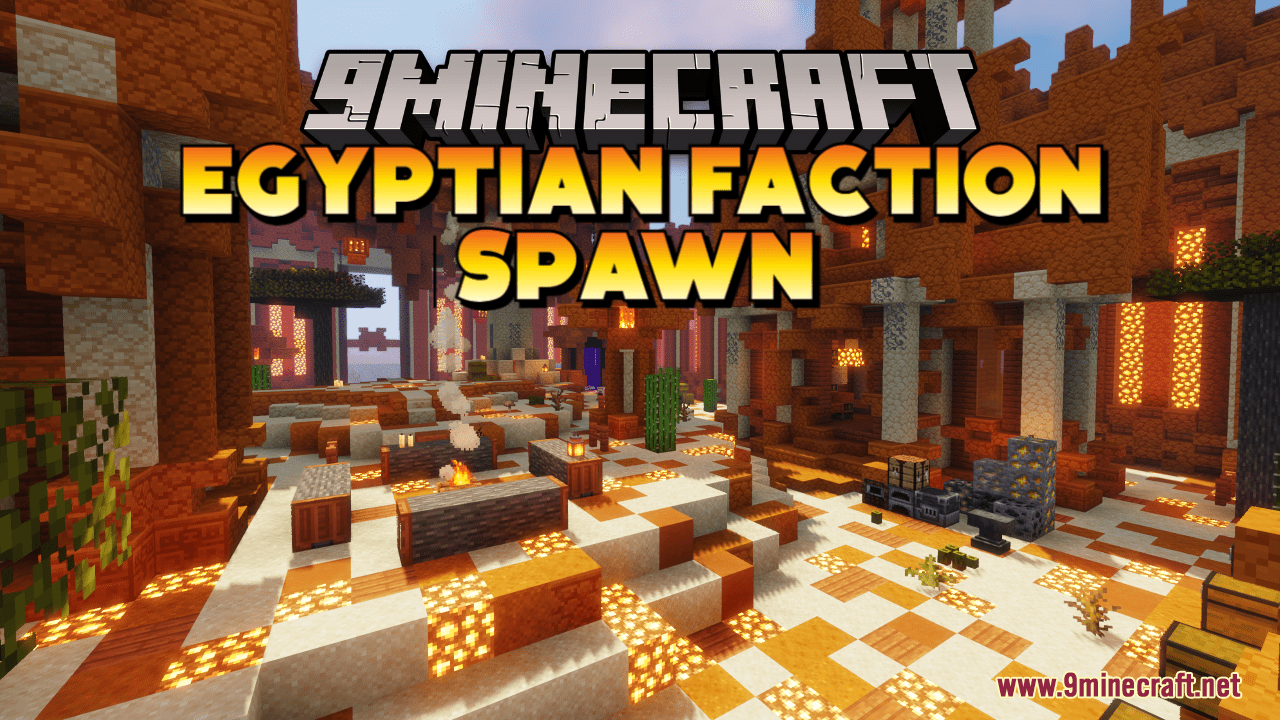 Egyptian Faction Spawn Map (1.21.1, 1.20.1) - Desert Flower 1