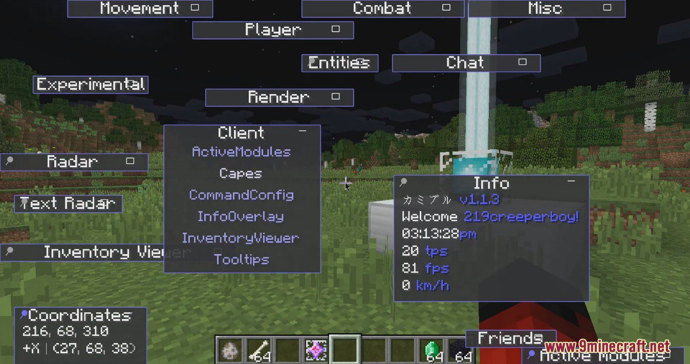 KAMI Blue Client (1.12.2) - Utility Forge Mod for Anarchy Servers 7
