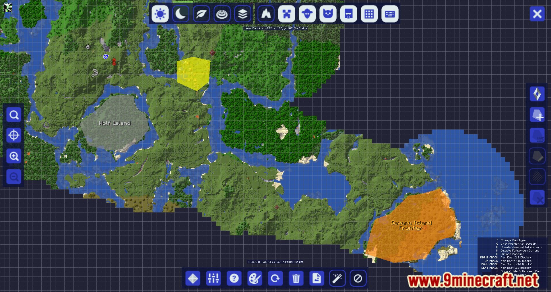 MapFrontiers Mod (1.20.4, 1.19.4) - Divide The Map 4