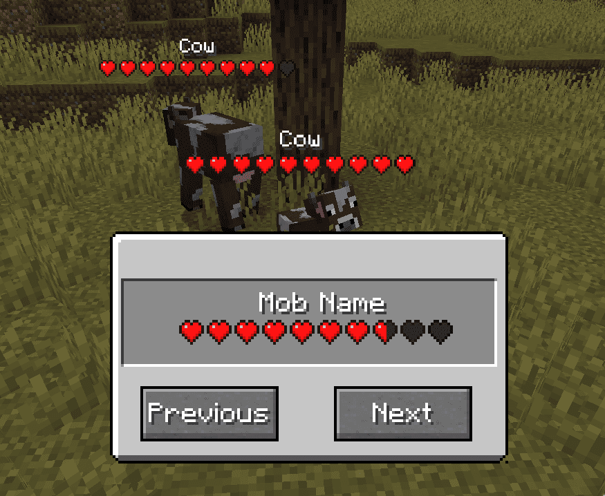 Mob Health Bar Mod (1.20.2, 1.19.3) - New Style of Health Bar 2