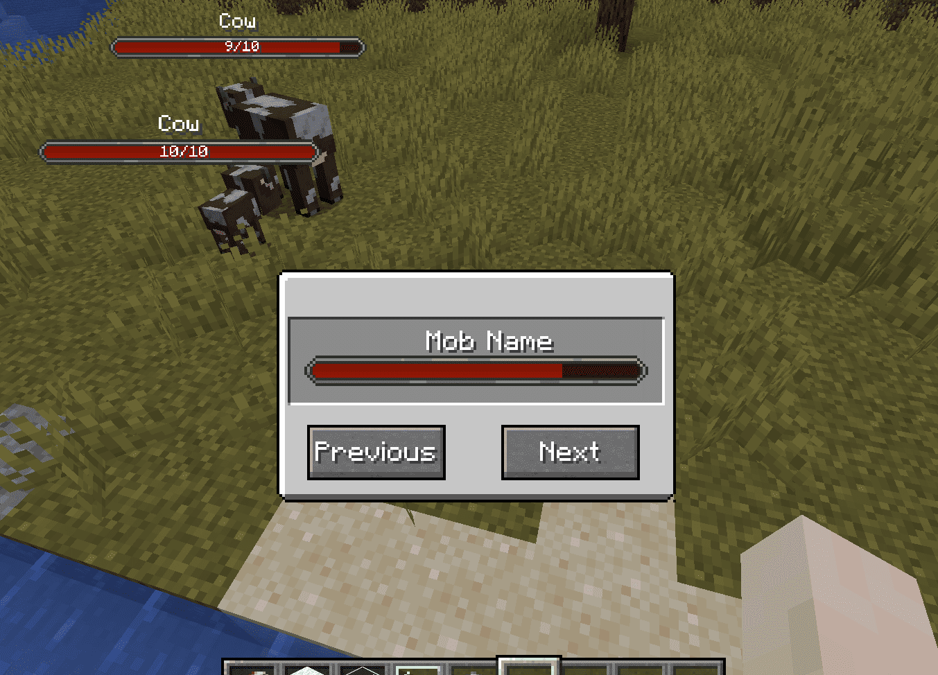 Mob Health Bar Mod (1.20.2, 1.19.3) - New Style of Health Bar 5