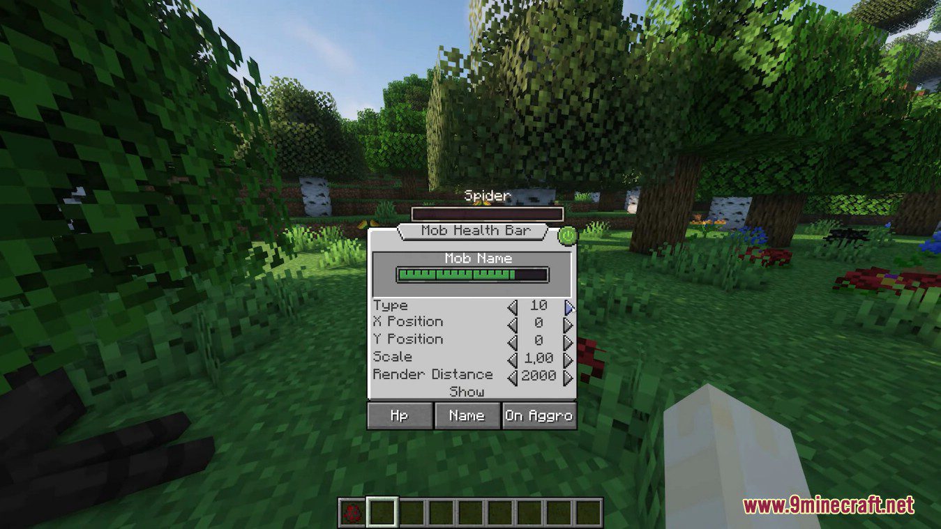 Mob Health Bar Mod (1.20.2, 1.19.3) - New Style of Health Bar 8