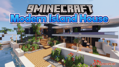 Modern Island House 2022 Map (1.21.1, 1.20.1) – Sunny Vacation Thumbnail