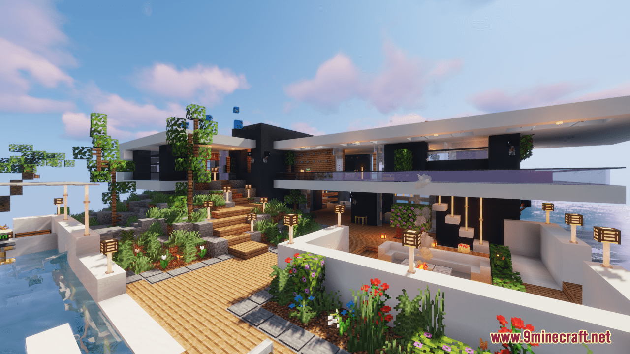 Modern Island House 2022 Map (1.21.1, 1.20.1) - Sunny Vacation 2