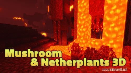 Mushroom & Netherplants 3D Resource Pack (1.20.6, 1.20.1) – Texture Pack Thumbnail