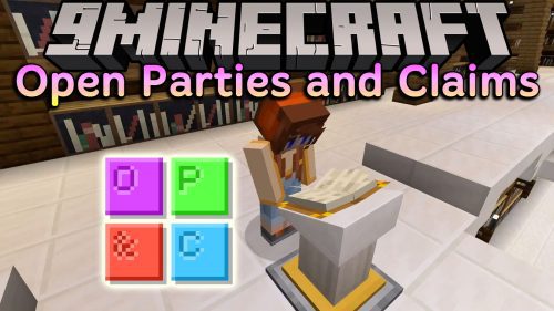 Open Parties and Claims Mod (1.21.1, 1.20.1) – Player Parties Thumbnail