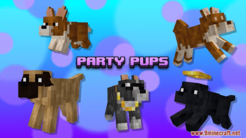 Party Pups Resource Pack (1.20.6, 1.20.1) – Texture Pack Thumbnail