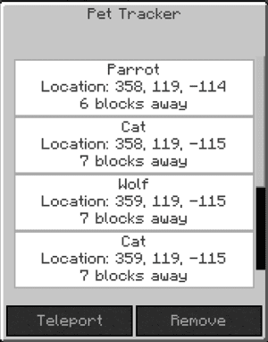 Pet Tracker Mod (1.19.2, 1.18.2) - Tracking Location of Your Pets 9