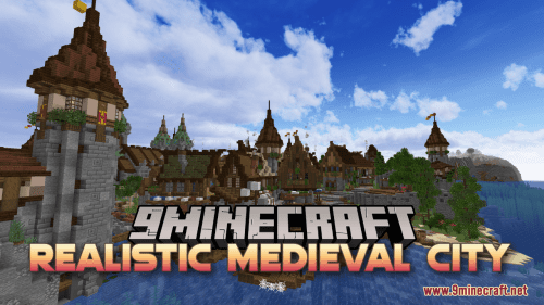 Realistic Medieval City Map (1.21.1, 1.20.1) – Incredible Realistic City Thumbnail