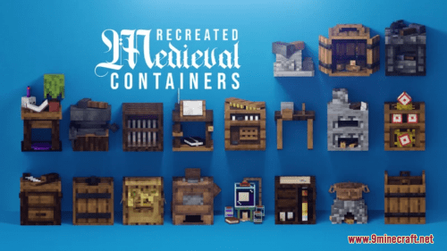 Recreated Medieval Containers Resource Pack (1.20.6, 1.20.1) – Texture Pack Thumbnail