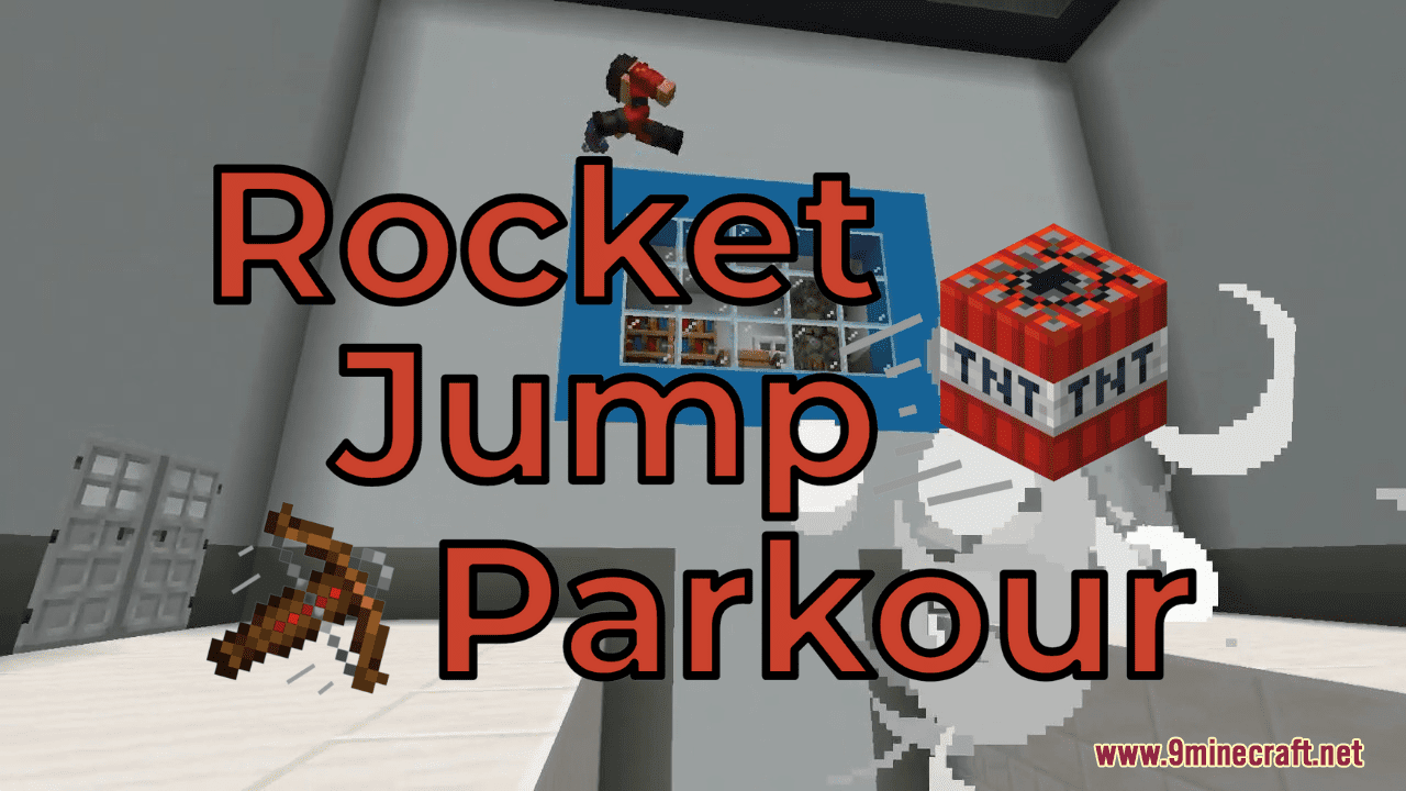 Rocket Jump Parkour Map (1.21.1, 1.20.1) - Parkour With New Machanics! 1