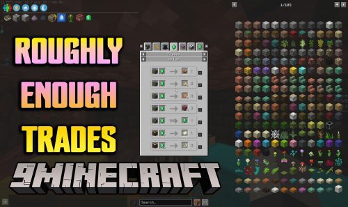 Roughly Enough Trades Mod (1.19.3, 1.18.2) – Villager Trades Category to REI Thumbnail