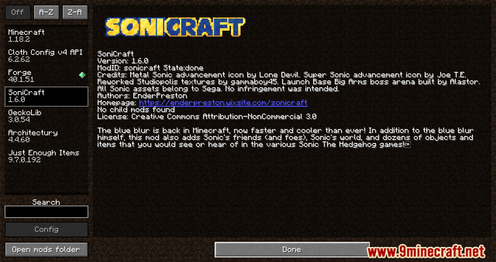 SoniCraft Mod (1.18.2, 1.16.5) - Sonic's World in Minecraft 2