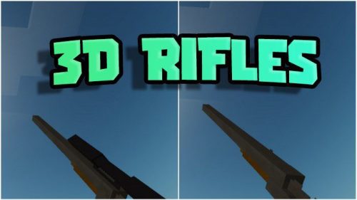 3D Rifles Addon (1.19) – MCPE/Bedrock Mod Thumbnail
