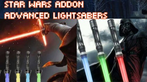 Advanced Lightsabers Addon (1.19) – MCPE/Bedrock Mod Thumbnail