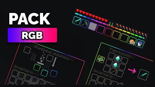 Animated RGB XP Bar & Classic Inventory GUI Pack (1.20, 1.19) – MCPE/Bedrock Thumbnail