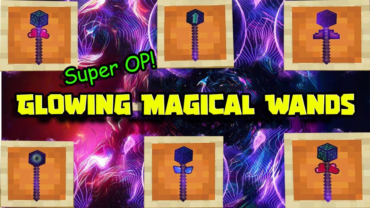 Glowing Magical Wands Addon (1.19) - MCPE/Bedrock Mod 1