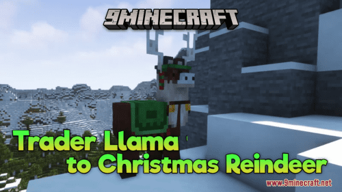 Trader Llama to Christmas Reindeer Resource Pack (1.20.6, 1.20.1) – Texture Pack Thumbnail