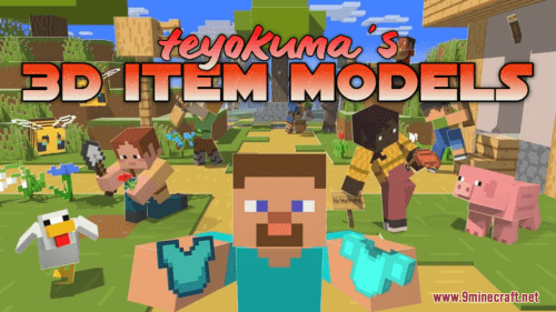 teyokuma’s 3D Item Models Resource Pack (1.21.1, 1.20.1) – Texture Pack Thumbnail