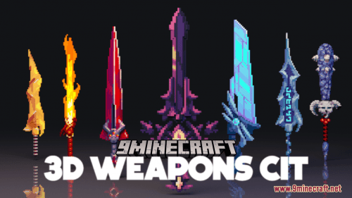 3D Weapons CIT Resource Pack (1.20.6, 1.20.1) – Texture Pack Thumbnail