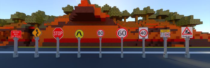 Road Signs & Traffic Lights Addon (1.19) - MCPE/Bedrock Mod 9