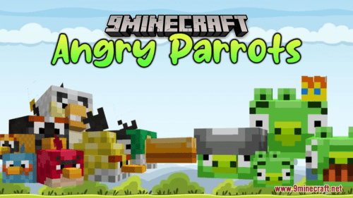 Angry Parrots Resource Pack (1.20.6, 1.20.1) – Texture Pack Thumbnail