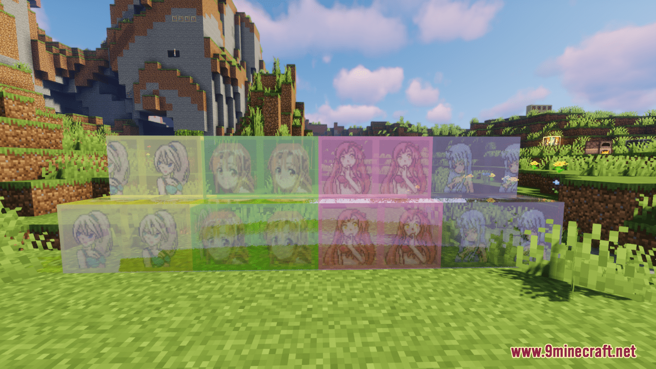 Anime Glass Texture Resource Pack (1.20.6, 1.20.1) - Texture Pack 4