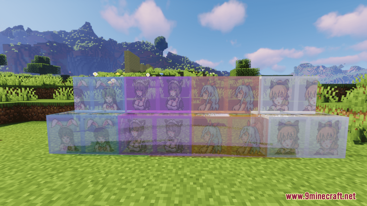 Anime Glass Texture Resource Pack (1.20.6, 1.20.1) - Texture Pack 5