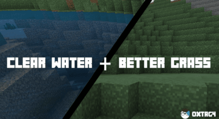 Clear Water & Better Grass Texture Pack (1.19) - MCPE/Bedrock 1