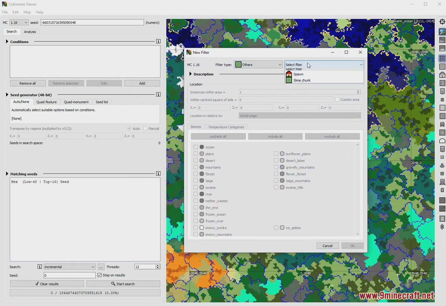Cubiomes Viewer (1.21, 1.20.1) - Minecraft Seed Finder and Map Viewer 2