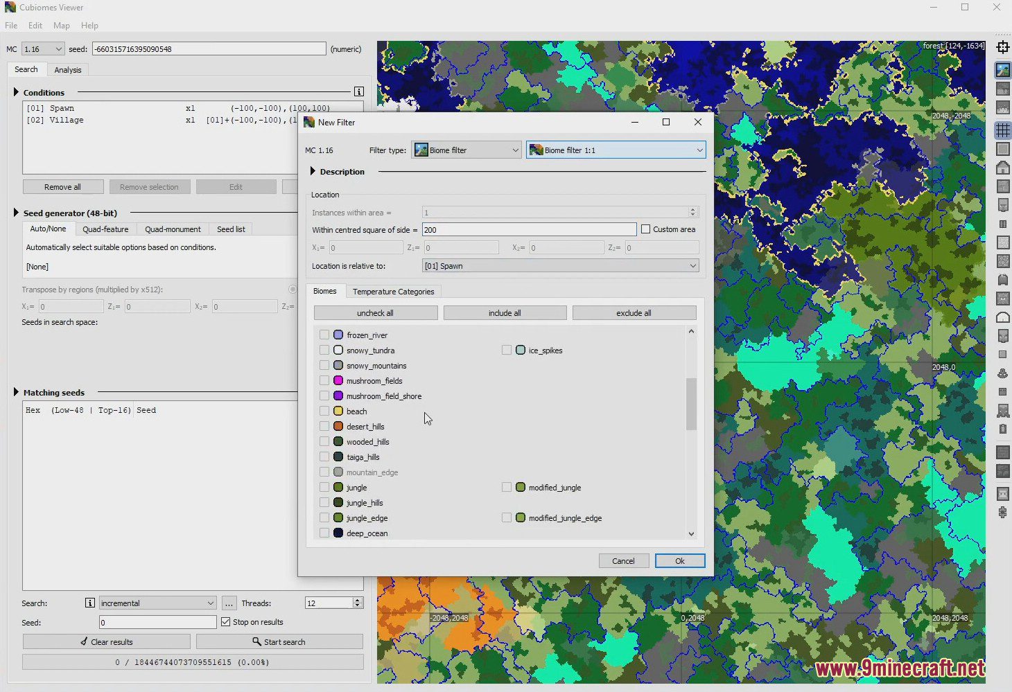 Cubiomes Viewer (1.21, 1.20.1) - Minecraft Seed Finder and Map Viewer 3