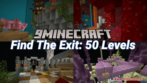 Find The Exit: 50 Levels Map (1.20.4, 1.19.4) – Can Your Exit Them All? Thumbnail