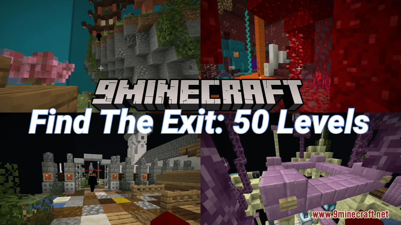 Find The Exit: 50 Levels Map (1.21.1, 1.20.1) - Can Your Exit Them All? 1