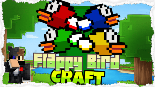 Flappy Bird Craft Map (1.19) – MCPE/Bedrock Thumbnail