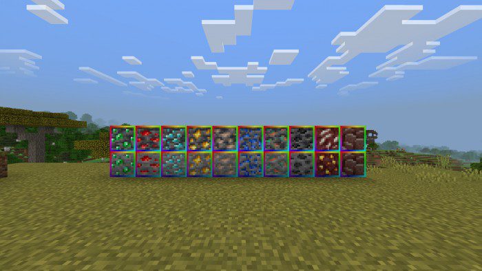 Outlined Ores Texture Pack (1.19) - MCPE/Bedrock 16