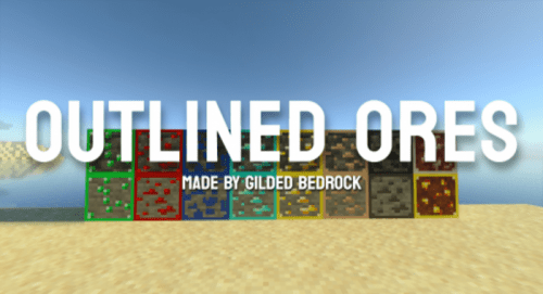 Outlined Ores Texture Pack (1.19) – MCPE/Bedrock Thumbnail