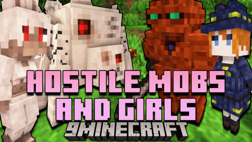 Hostile Mobs and Girls Mod (1.20.1, 1.19.4) – Be Careful With The Monster Girls Thumbnail