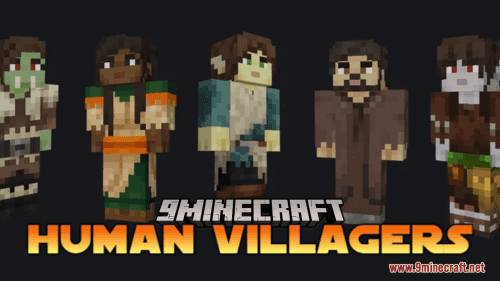 Human Villagers Resource Pack (1.20.6, 1.20.1) – Texture Pack Thumbnail