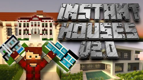 Instant Houses Addon (1.20, 1.19) – MCPE/Bedrock Mod Thumbnail