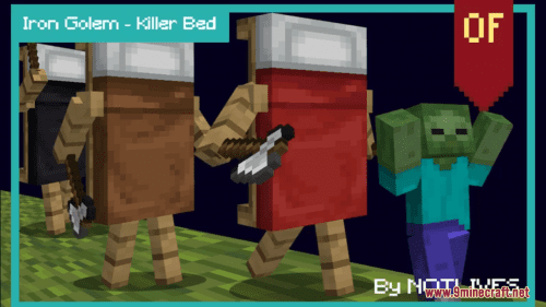 Iron Golem-Killer Bed Resource Pack (1.20.6, 1.20.1) – Texture Pack Thumbnail