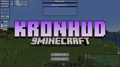 KronHUD Mod (1.20.1, 1.19.4) – Display Game Information Thumbnail